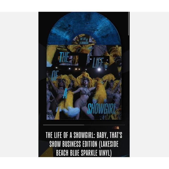 Taylor Swift-Life of a Showgirl: Baby, That's Show Business Blue Sparkle Vinyl - Picture 3 of 3